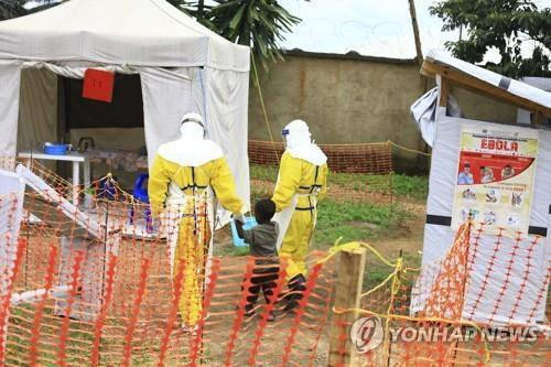 2018년 9월 민주콩고 동부의 한 에볼라 치료센터[연합뉴스제공]