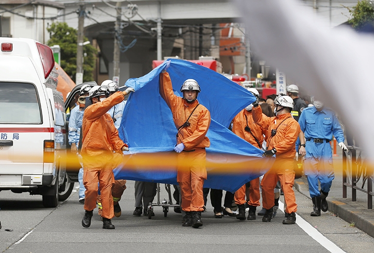 일본 가와사키서 무차별 흉기난동[연합뉴스제공]