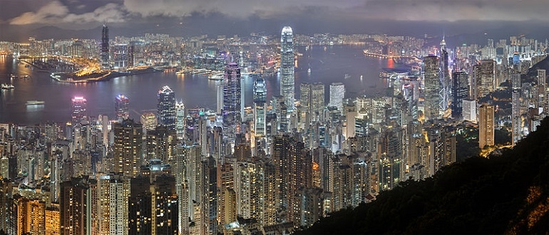 홍콩 야경 (Wikipedia)
