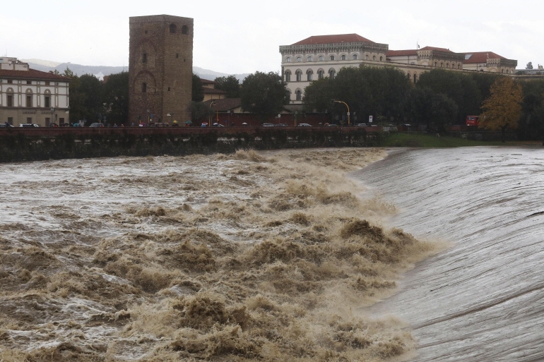 홍수 위기 맞는 이탈리아 피렌체 (연합뉴스 제공)