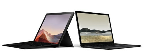 왼쪽부터 Surface Pro7, Surface Laptop3