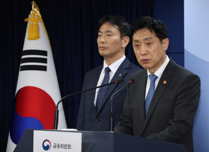 김주현 금융위원장(오른쪽)과 이복현 금융감독원장[연합뉴스 제공]