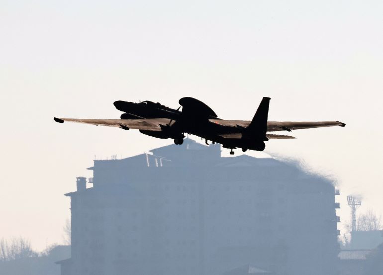 21일 오전 경기도 평택시 주한미공군 오산기지에서 이륙한 고공정찰기 U-2S [사진/연합뉴스 제공]