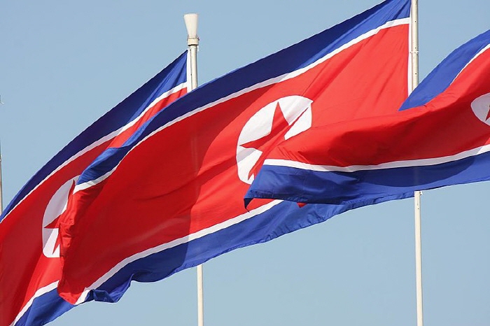 북한 인공기[사진/wikimedia]