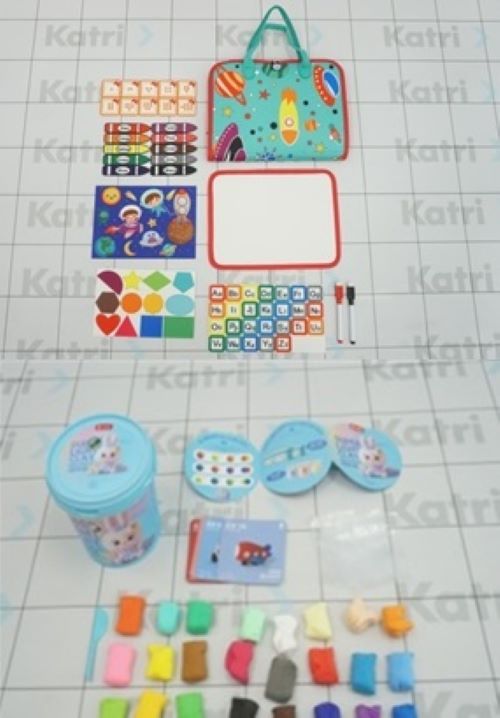 어린이용 완구 활동보드(위)와 점토 세트(아래) [사진/서울시 제공. 재판매 및 DB 금지]