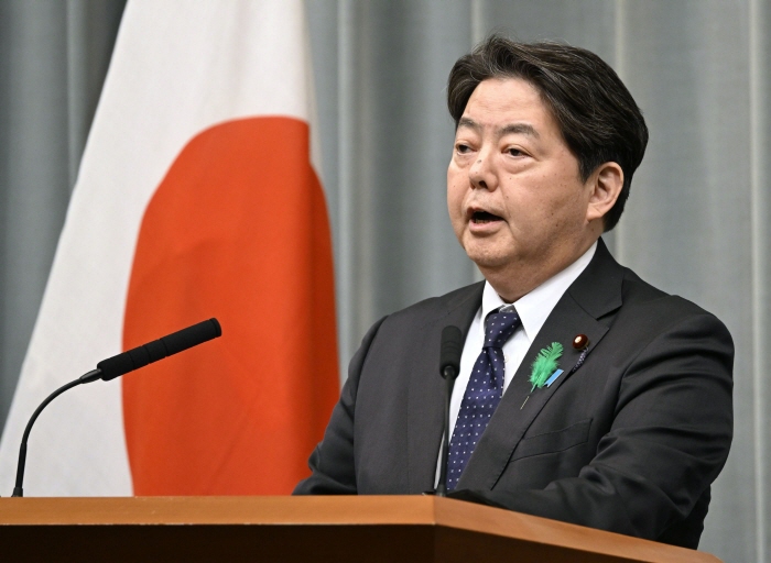 하야시 요시마사 일본 관방장관[교도 연합뉴스 자료사진. 재판매 및 DB 금지]