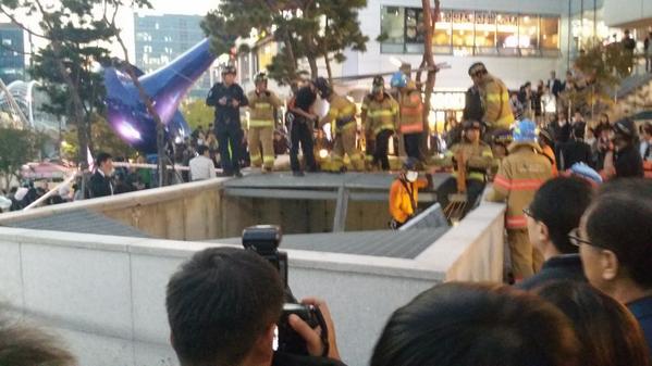 판교 테크노밸리에서 포미닛 공연을 보려다 환풍구가 붕괴되어 추락한 현장(시선뉴스 DB)