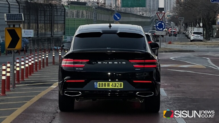 연두색 번호판 부착된 법인 차량 [시선뉴스 DB]