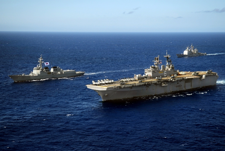 기사와 직접 관련 없음[2010년 11월 서해서 실시된 한미연합훈련/연합뉴스]