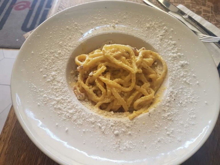 이탈리아 대중음식점에서 파는 카르보나라 파스타/연합뉴스